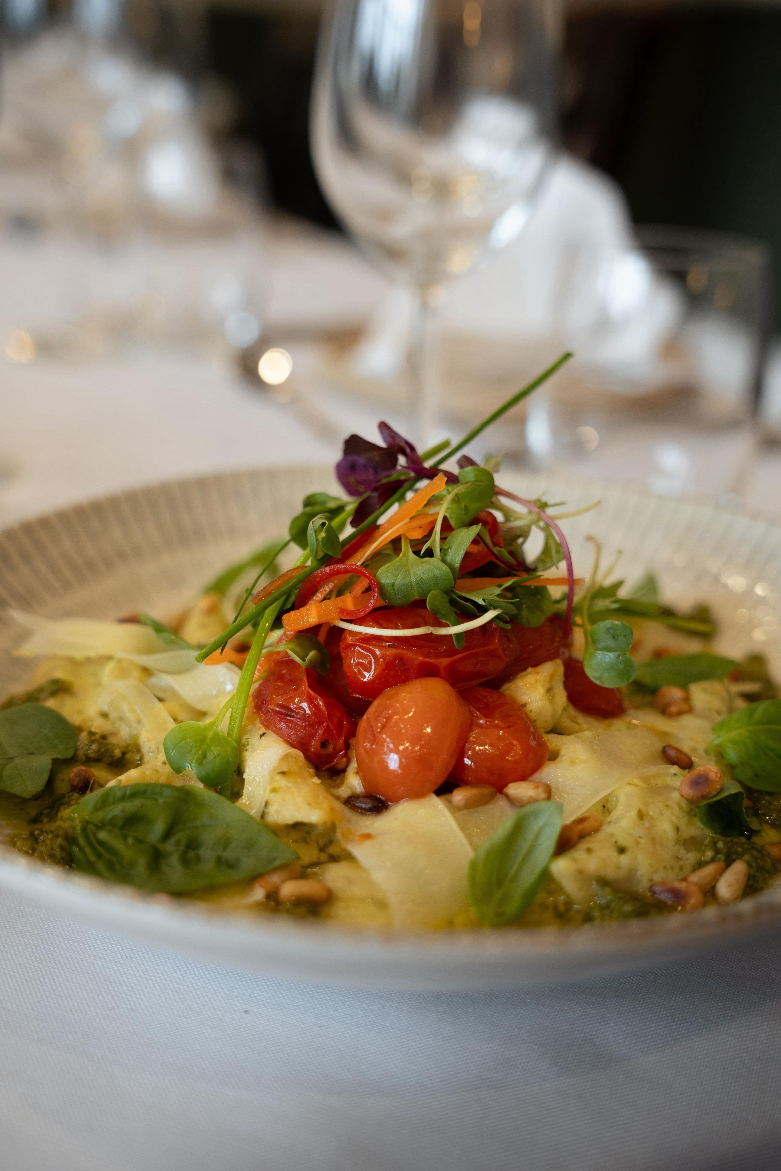 Artisan Pasta Dish with Fresh Roasted Tomatoes